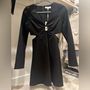 🆕 Likely Black Sheath Dress with Plunge Neckline